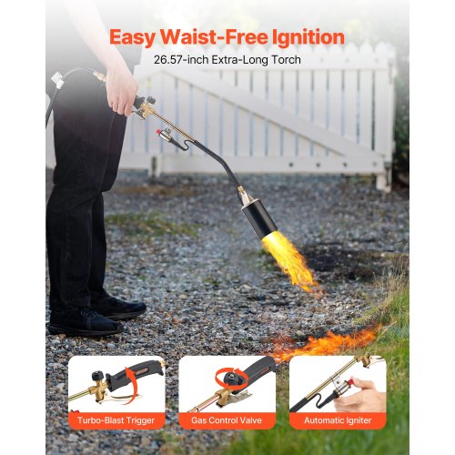 Propane Torch Weed Burner High Output 1800000 BTU with 10 ft Hose Heavy
