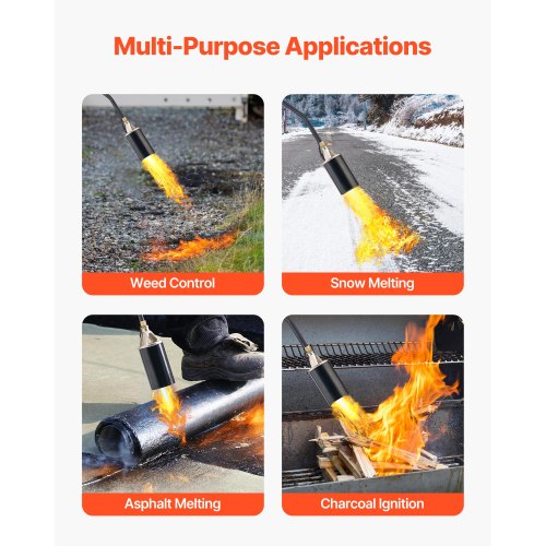 Propane Torch Weed Burner High Output 1800000 BTU with 10 ft Hose Heavy