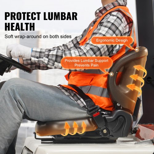 Universal Forklift SeatTractor Seat with Adjustable Angle Back Micro