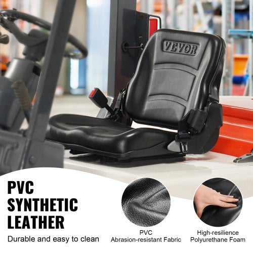 Universal Forklift Seat Fold Down Tractor Seat with Adjustable Angle Back