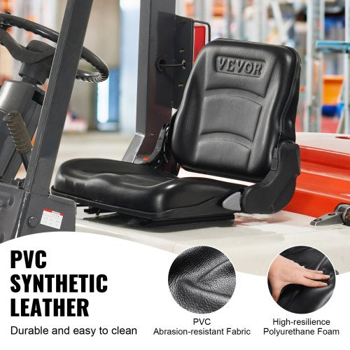 Universal Forklift Seat Fold Down Tractor Seat with Adjustable Angle Back