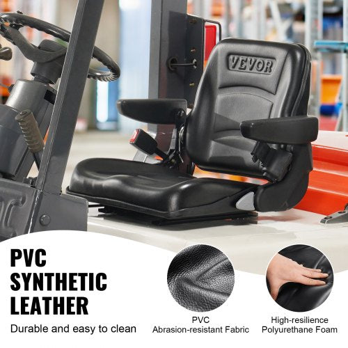 Universal Forklift Seat Fold Down Tractor Seat with Adjustable Angle Back