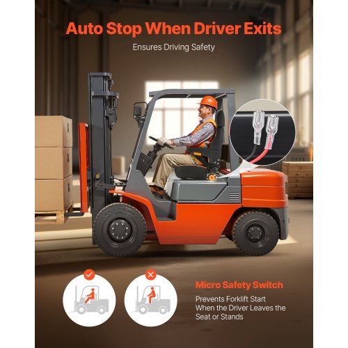 Universal Forklift Seat Tractor Seat with Adjustable Back Armrest