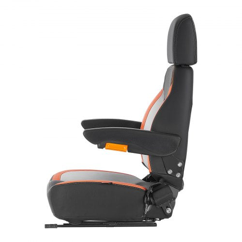 Universal Forklift Seat Tractor Seat with Adjustable Back Armrest