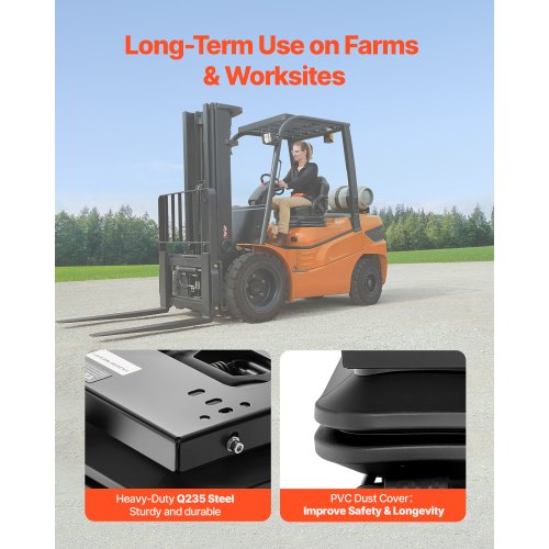 Universal Seat Suspension Kit with Slider Track Dustcover Fits Lawn Mower