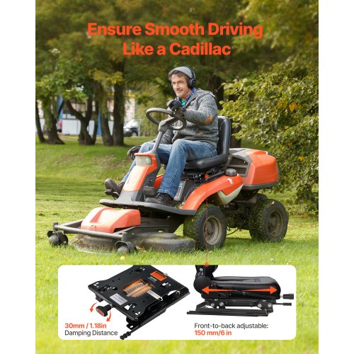 Universal Seat Suspension Kit with Seat Slider Fits Lawn Mower Tractor
