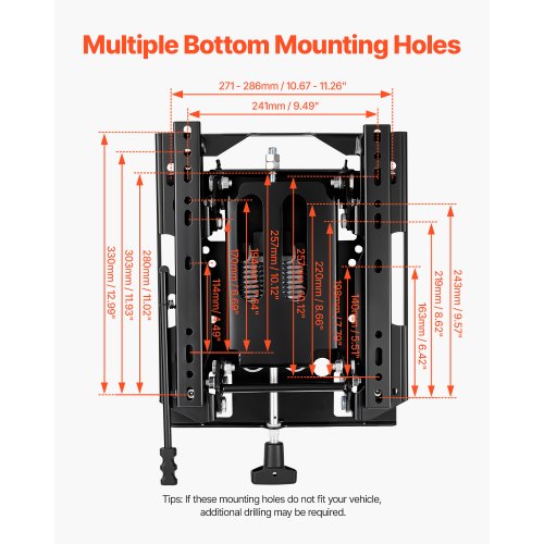 Universal Seat Suspension Kit with Seat Slider Fits Lawn Mower Tractor