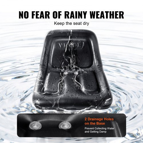 Universal Tractor Seat Lawn Mower Seat with Micro Switch and Drainage