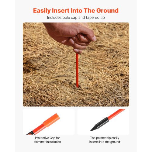 Driveway Markers 200Pcs 48 in Long 14 in Dia HiVisibility Driveway