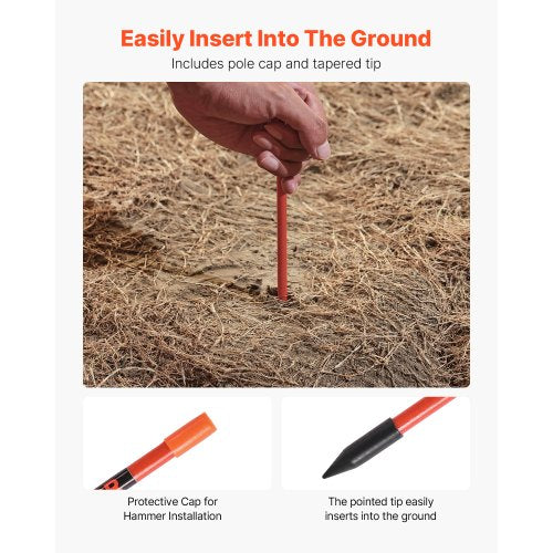Driveway Markers 100Pcs 72 in Long 516 in Dia HiVisibility Driveway