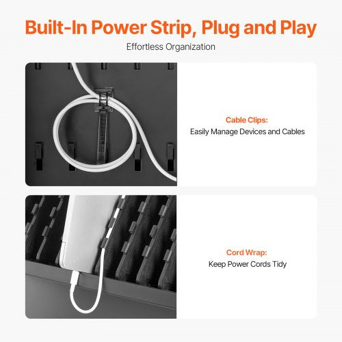 Charging Cart 16 Device Mobile Open Charging Station Up to 15.6 in Screen