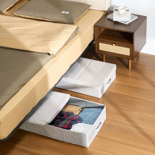 Under Bed Storage with Lids 317 x 159 x 6.1 Inch 48L Large Underbed