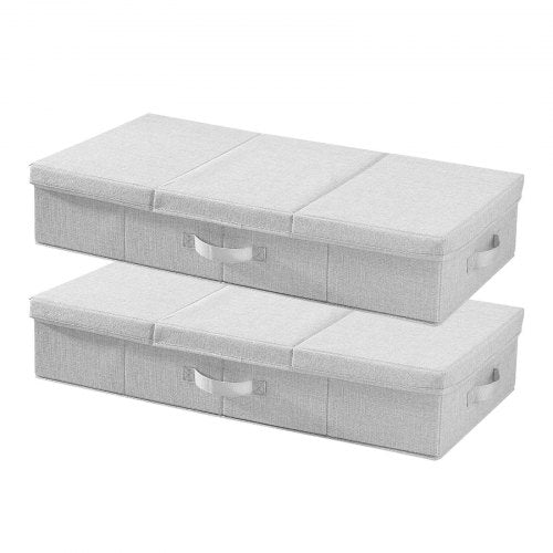 Under Bed Storage with Lids 317 x 159 x 6.1 Inch 48L Large Underbed