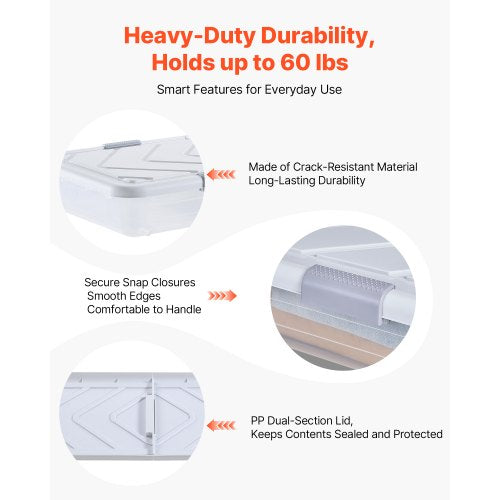 Under Bed Storage with Wheels 31.7 x 15.6 x 6.9 inch Underbed Containers