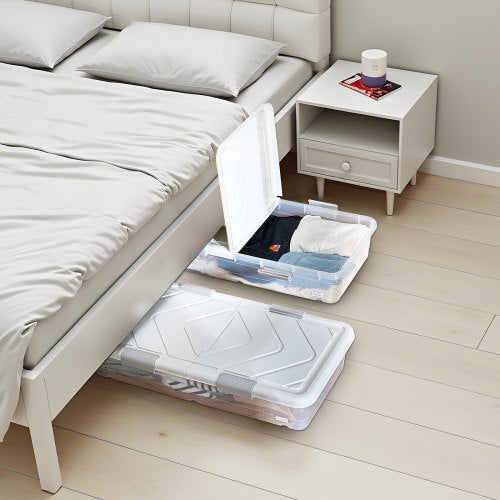 Under Bed Storage with Wheels 39.8 x 20.1 x 5.9 inch Underbed Containers