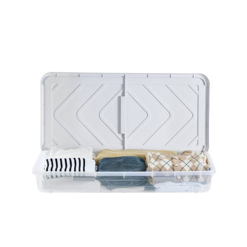 Under Bed Storage with Wheels 39.8 x 20.1 x 5.9 inch Underbed Containers