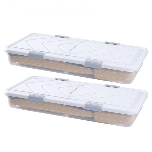 Under Bed Storage with Wheels 39.8 x 20.1 x 5.9 inch Underbed Containers