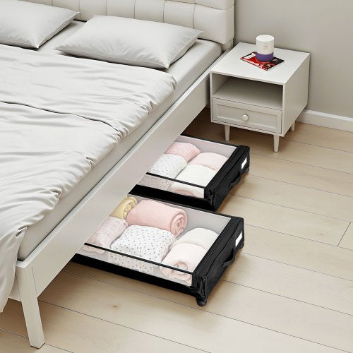 Under Bed Storage with Wheels 30.3 x 18.5 x 6.8 inch Underbed Containers
