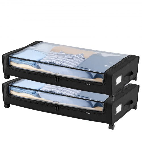 Under Bed Storage with Wheels 30.3 x 18.5 x 6.8 inch Underbed Containers
