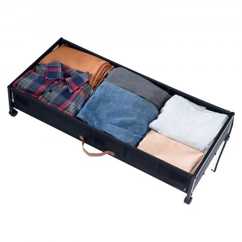 Under Bed Storage with Wheels 360 x 181 x 7.3 inch Underbed Containers