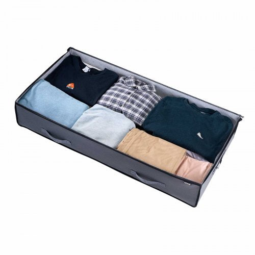 Under Bed Storage with Clear Lids 392 x 197 x 7.1 Inch 90L Large