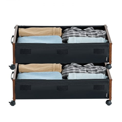 Under Bed Storage with Wheels 256 x 181 x 7.1 inch Underbed Containers