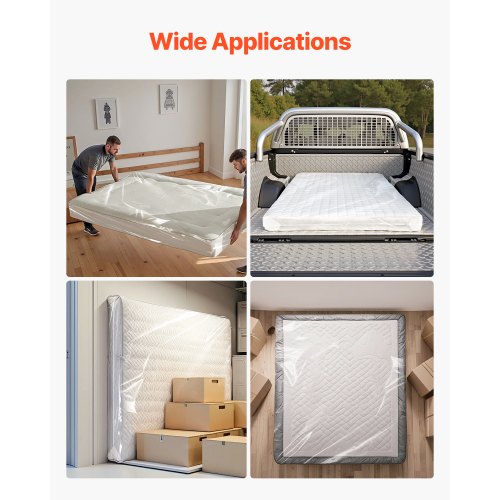 Plastic Mattress Bag 2 Mil Thick Mattress Storage Bag WearResistant