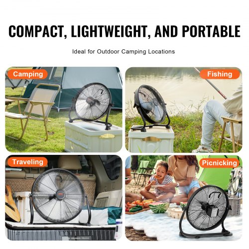 Cordless Fan 16 in Portable Quiet Personal Fan for Home or Office 360