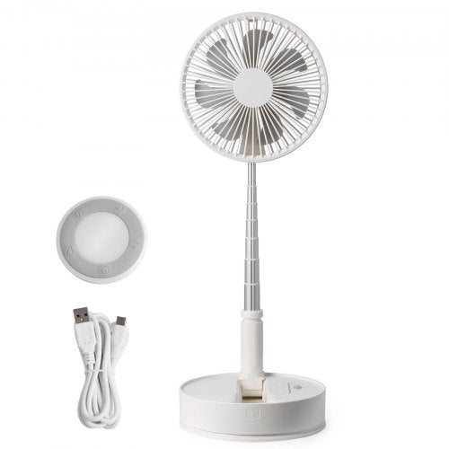 8 Inch Foldable Oscillating Standing Fan with Remote Control 4 Speed