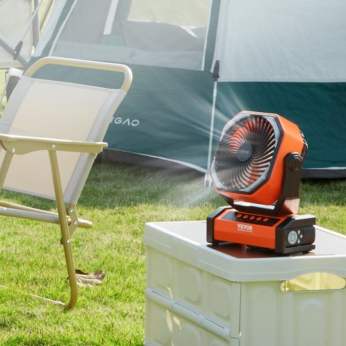 Portable Fan Rechargeable 9 inch Battery Powered Fan with LED Lantern 4