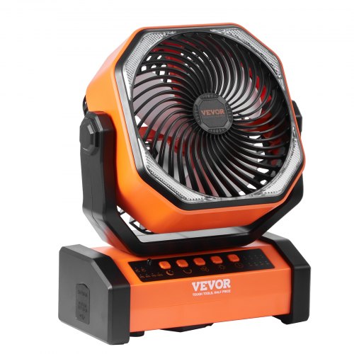 Portable Fan Rechargeable 9 inch Battery Powered Fan with LED Lantern 4