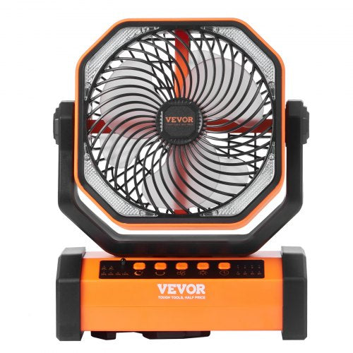 Portable Fan Rechargeable 9 inch Battery Powered Fan with LED Lantern 4