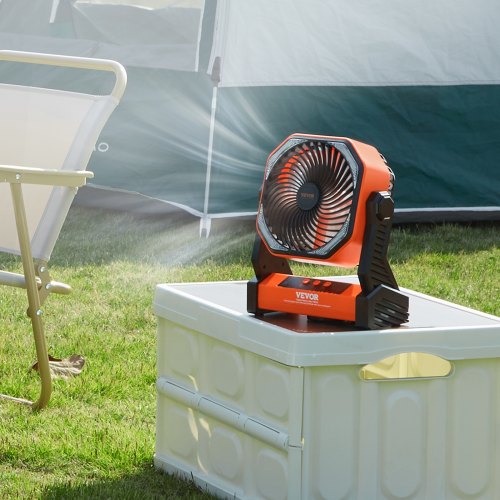 Portable Fan Rechargeable 8 inch Battery Powered Fan with LED Lantern 4