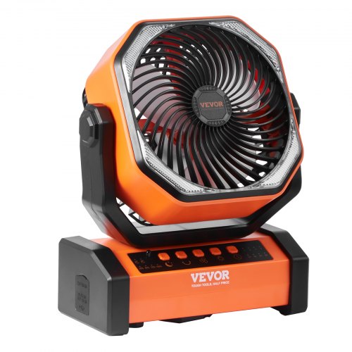 Portable Fan Rechargeable 8 inch Battery Powered Fan with LED Lantern 4