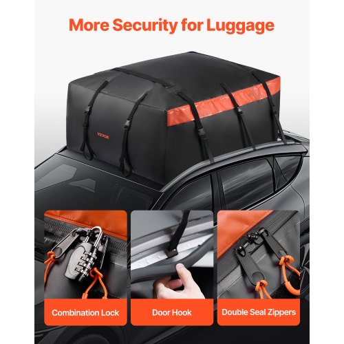 Car Rooftop Cargo Carrier Bag 20 Cubic Feet Roof Cargo Carrier Heavy Duty