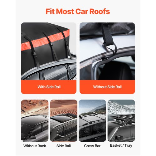 Car Rooftop Cargo Carrier Bag 23 Cubic Feet Roof Cargo Carrier Heavy Duty