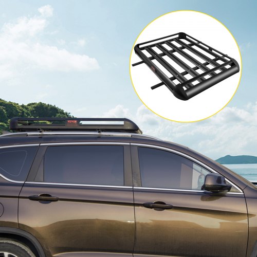 Universal 504 x 36.4 Inch Roof Basket Basket Roof Rack Aluminum Roof