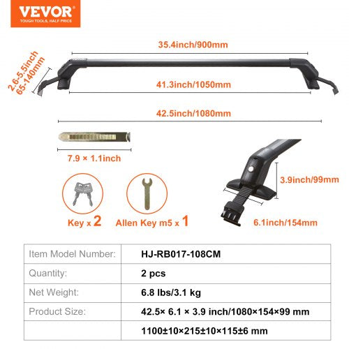 Universal Roof Rack Cross Bars 413 Aluminum Roof Rack Crossbars Fit Roof