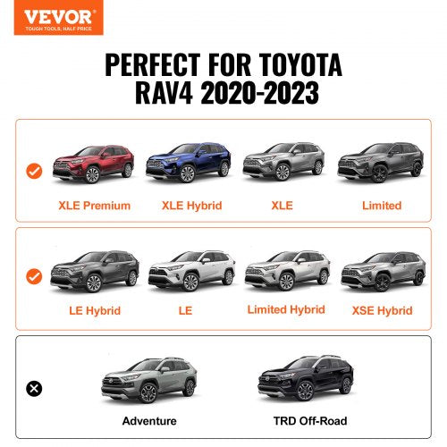 Roof Rack Cross Bars Compatible with Toyota RAV4 20202023 160lbs Load