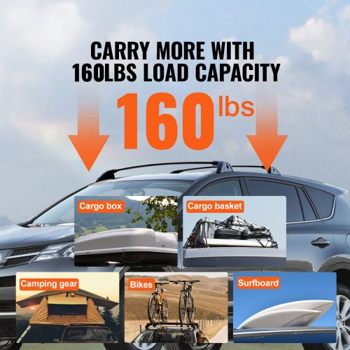 Roof Rack Cross Bars Compatible with Toyota RAV4 20202023 160lbs Load