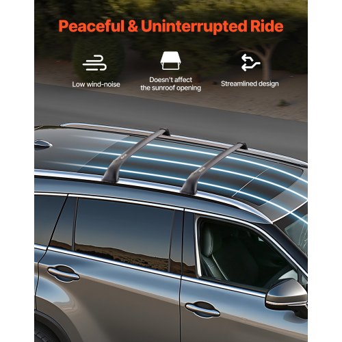 Cross Bars Roof Racks 165lbs Capacity Compatible with Toyota Highlander
