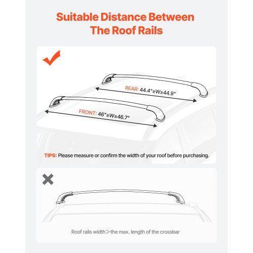 Cross Bars Roof Racks 165lbs Capacity Compatible with Toyota Highlander