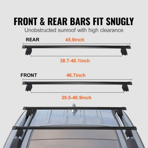 Roof Rack Cross Bars Compatible with 20112021 Jeep Grand Cherokee with 20112021