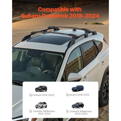 Roof Rack Cross Bars 200 LBS Load Capacity Compatible with Subaru