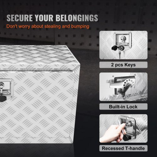 Underbody Truck Box 30×14×16 Pickup Storage Box Heavy Duty Aluminum