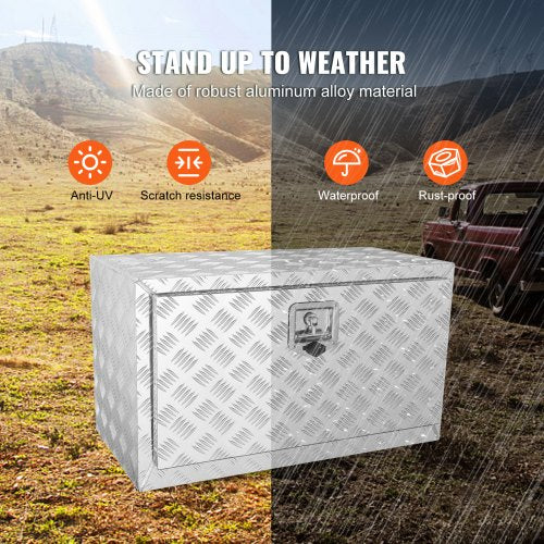 Underbody Truck Box 30×17×18 Pickup Storage Box Heavy Duty Aluminum