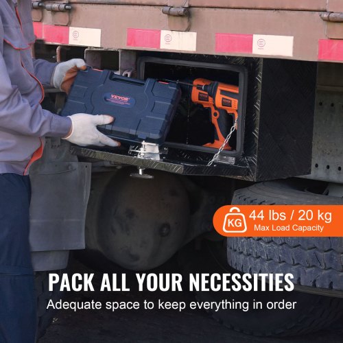 Underbody Truck Box 18 x 12 x 14 Pickup Storage Box Heavy Duty Aluminum