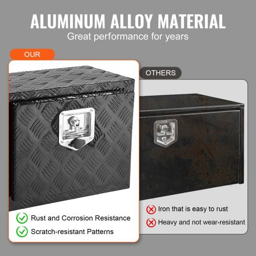 Underbody Truck Box 18 x 12 x 14 Pickup Storage Box Heavy Duty Aluminum