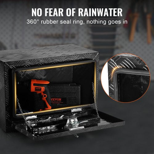 Underbody Aluminum Truck Tool Box 24 x 14 x 16 Trailer RV Tool Storage – 66 L