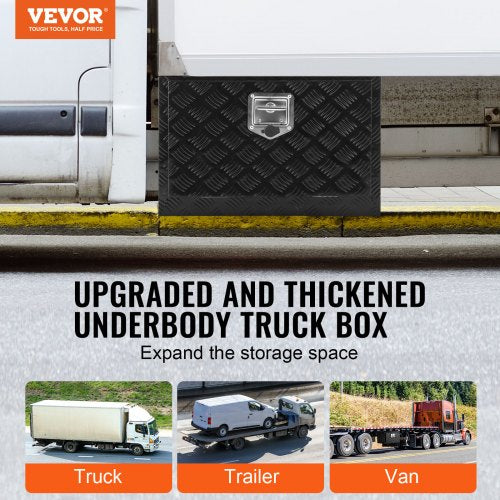 Underbody Aluminum Truck Tool Box 24 x 17 x 18 Trailer RV Tool Storage – 66 L